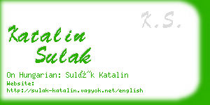 katalin sulak business card